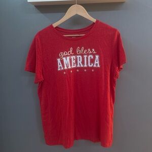 God Bless America Red Short Sleeve Tee